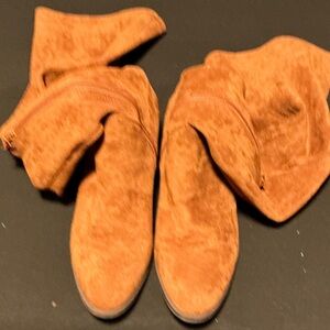 Suede Ankle Boots in Tan